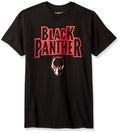 Black Panther Mens T-Shirt - Mask Logo Under Red Name Title (Medium) Black Hoodie, Sweatshirt | CiraTrend.com