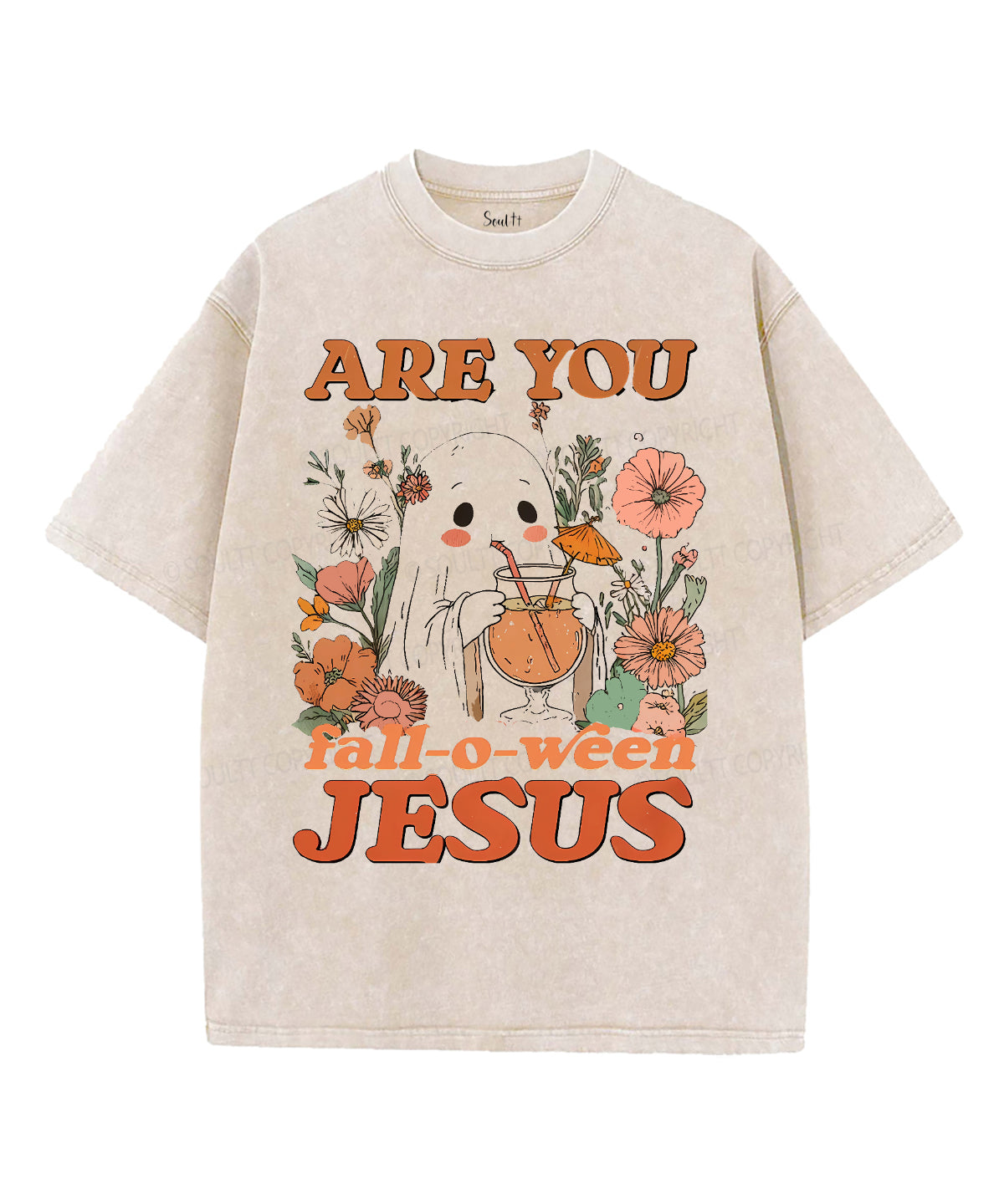 Halloween Jesus Unisex Washed Christian T-shirt Style001 Hoodie, Sweatshirt | CiraTrend.com (Image 1)