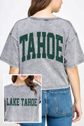 Lake Tahoe Mineral Graphic Long Crop Top