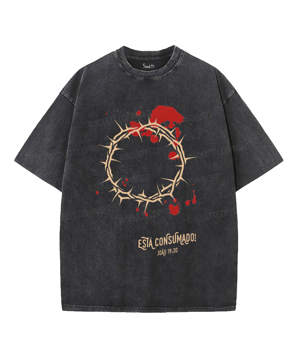 EstÃ¡ Consumado Unisex Washed Christian T-shirt Hoodie, Sweatshirt | CiraTrend.com (Image 2)