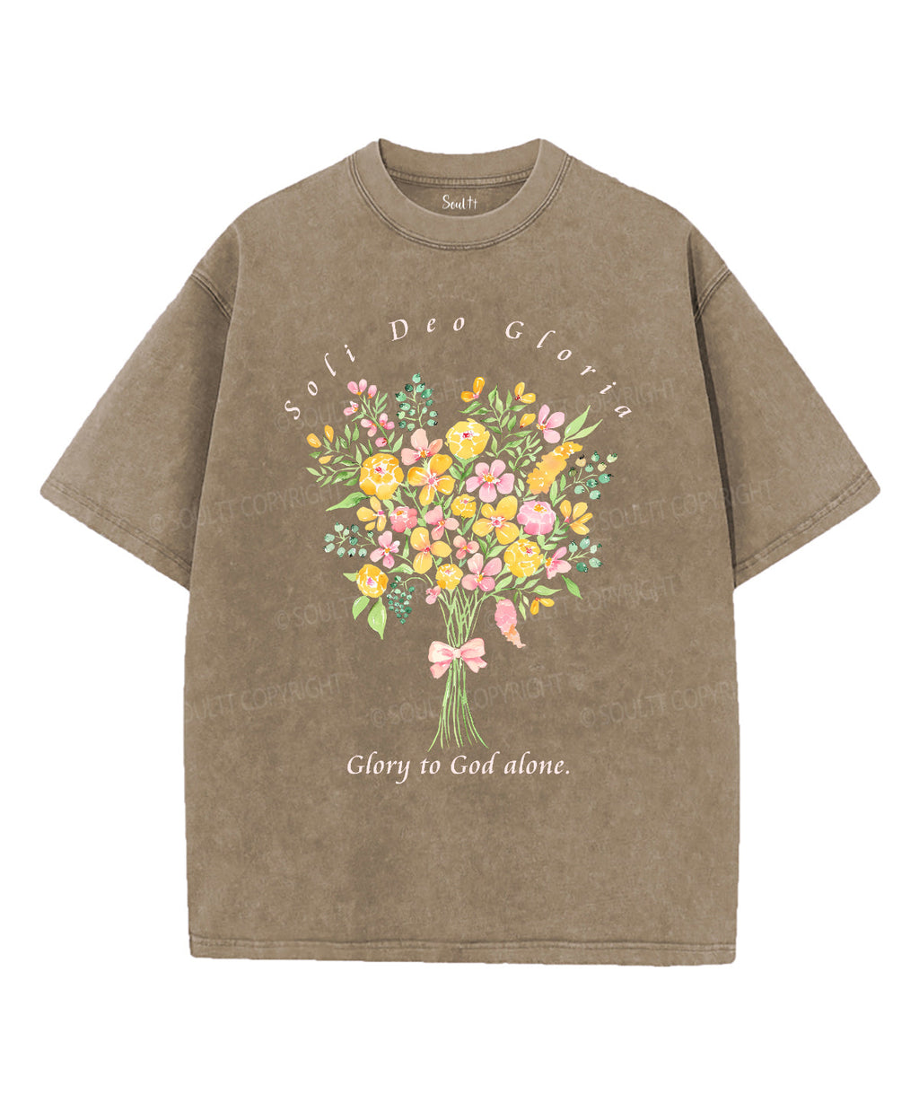 SOLI DEO GLORIA Unisex Washed Christian T-shirt Hoodie, Sweatshirt | CiraTrend.com (Image 3)