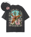 All Things Are Possible Double Sided Unisex Washed Christian T-shirt Style001 Hoodie, Sweatshirt | CiraTrend.com (Image 1)