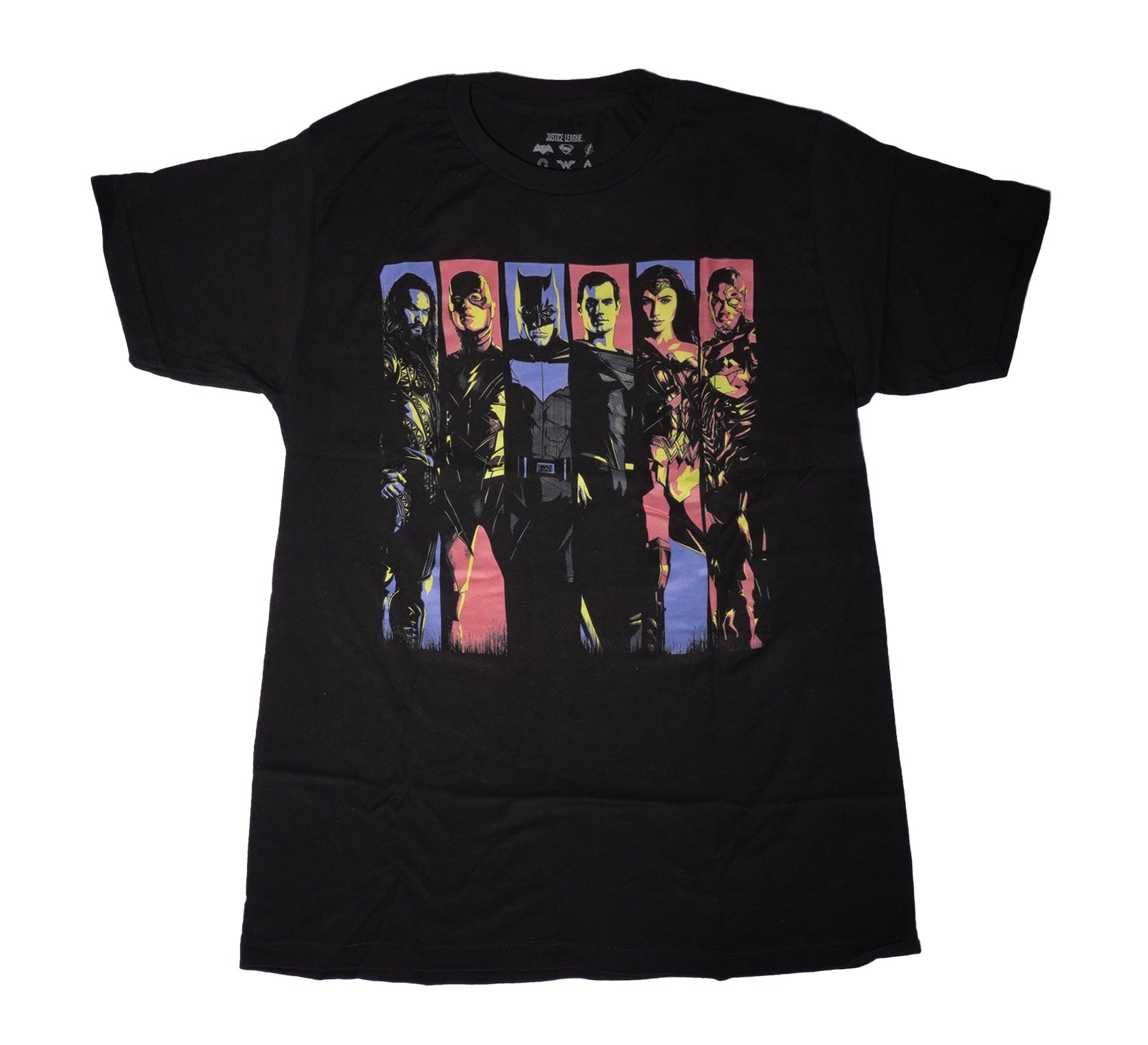 Justice League Mens T-Shirt - Movie Character Color Strips Hoodie, Sweatshirt | CiraTrend.com