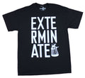 Doctor Who Mens T-Shirt  - Exterminate Giant Letters Small Dalek Image Hoodie, Sweatshirt | CiraTrend.com