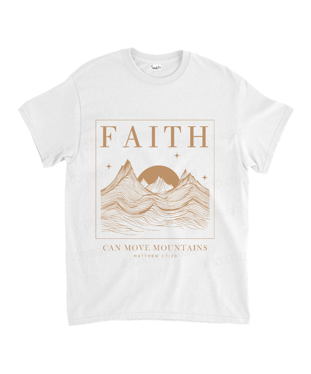 Faith Can Move Mountains Unisex Cotton Christian T-Shirt Hoodie, Sweatshirt | CiraTrend.com (Image 2)