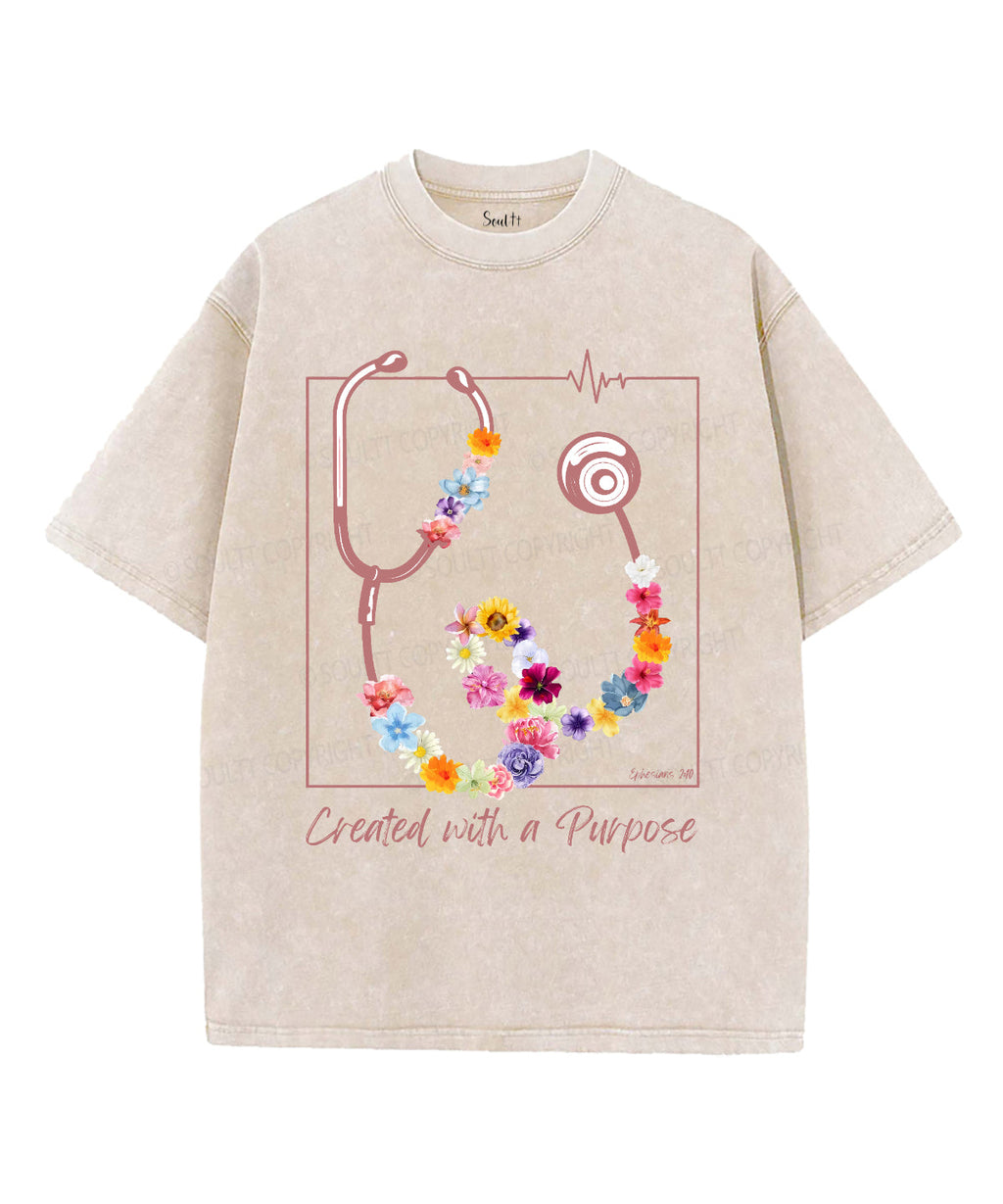 Created Purpose Washed Christian T-Shirts, Hoodie, Sweatshirt