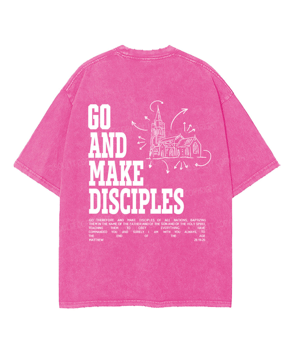 Make Disciples Double Sided Washed Christian T-shirt Hoodie, Sweatshirt | CiraTrend.com (Image 5)