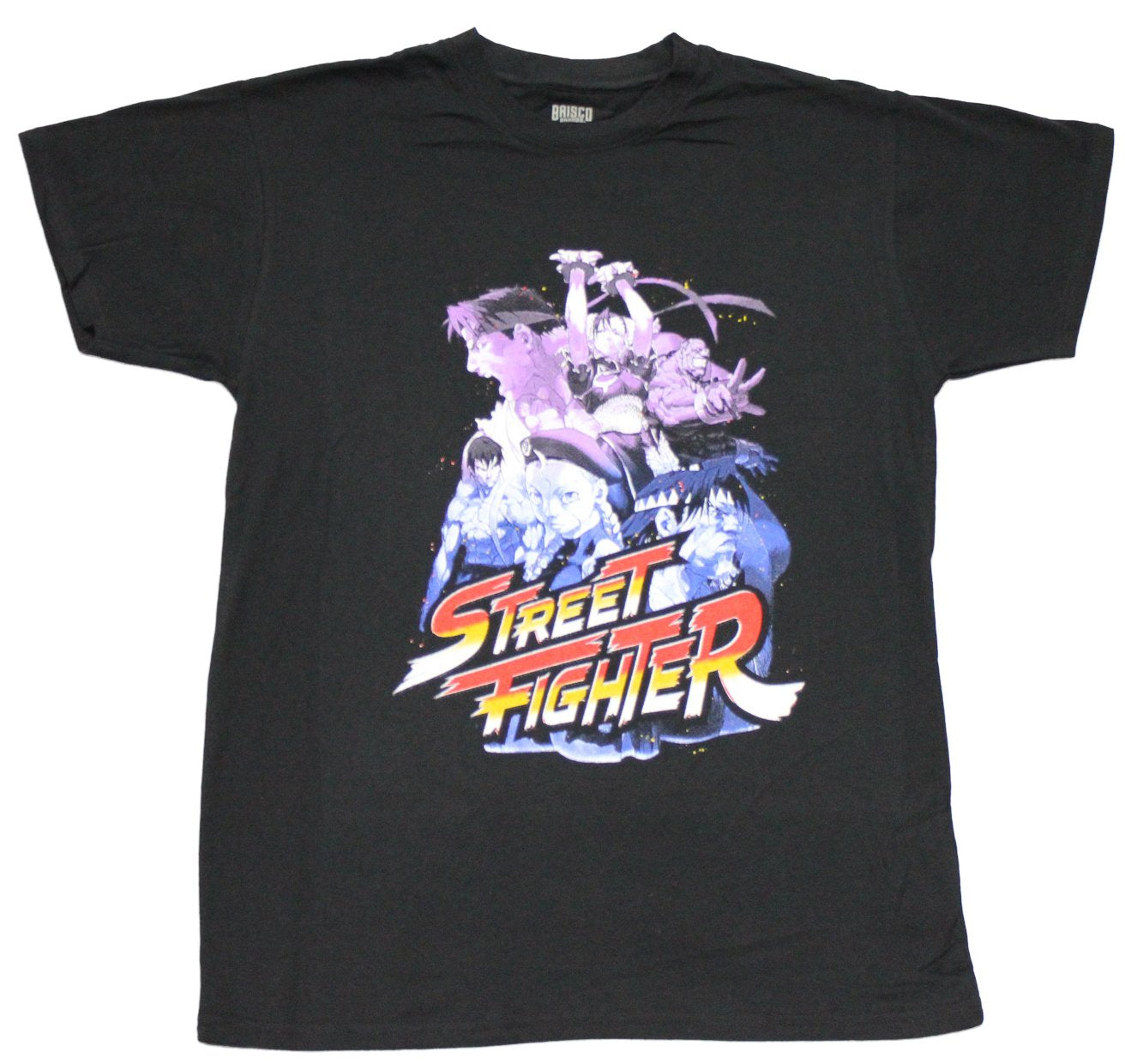 Street Fighter Mens T-Shirt - Purple and Blue Tinted Cast over Name Hoodie, Sweatshirt | CiraTrend.com