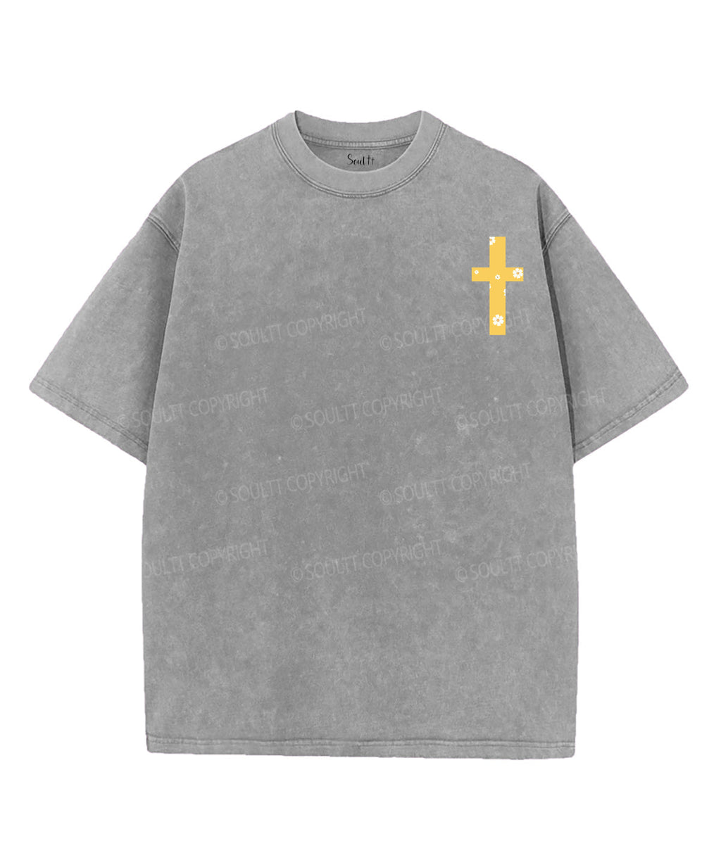 Grow In Grace Double Sided Unisex Washed Christian T-shirt Hoodie, Sweatshirt | CiraTrend.com (Image 4)