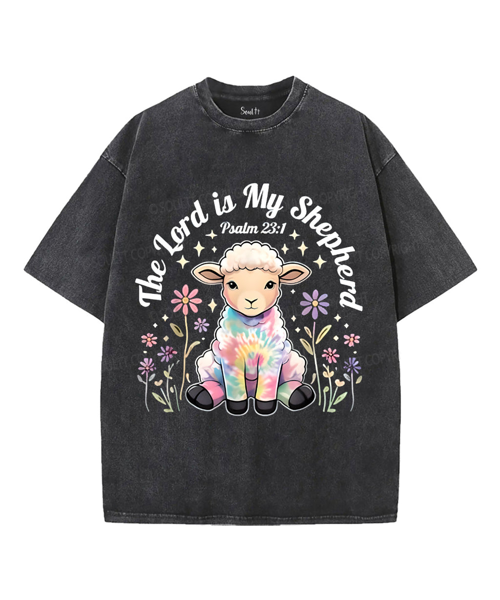 The Lord Is My Shepherd Unisex Washed Christian T-shirt Style004 Hoodie, Sweatshirt | CiraTrend.com (Image 2)