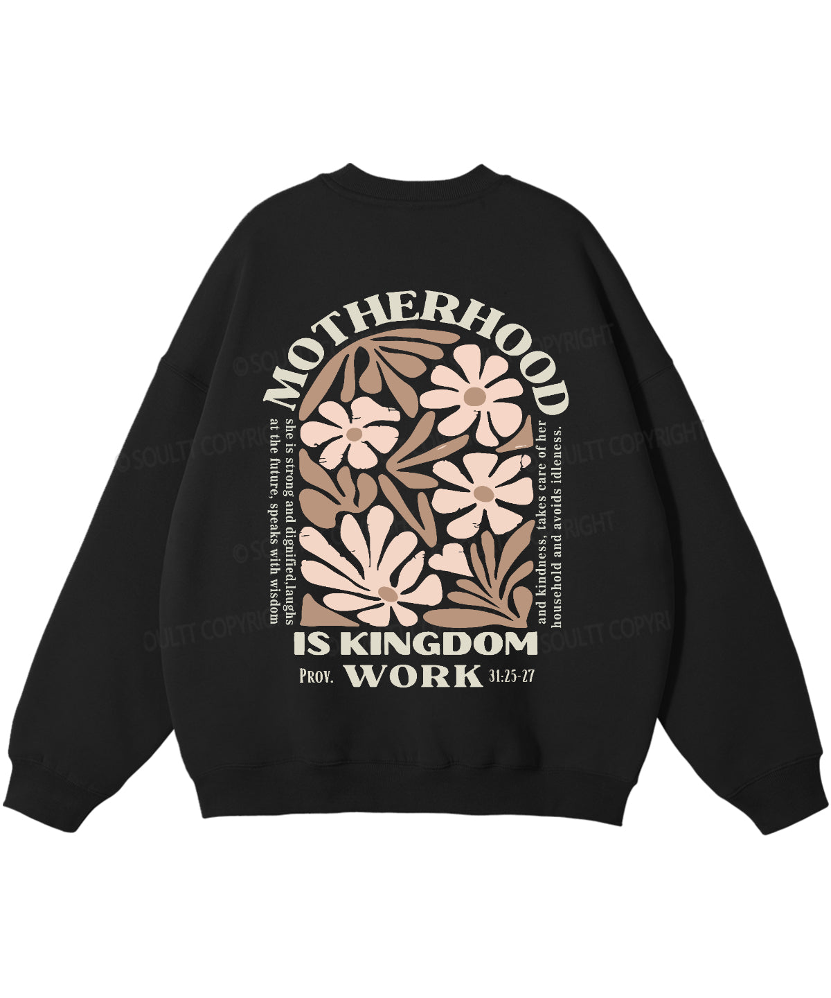 Motherhood Is Kingdom Work Double Sided Cotton Christian Sweatshirt T-Shirts, Hoodie | CiraTrend.com (Image 3)