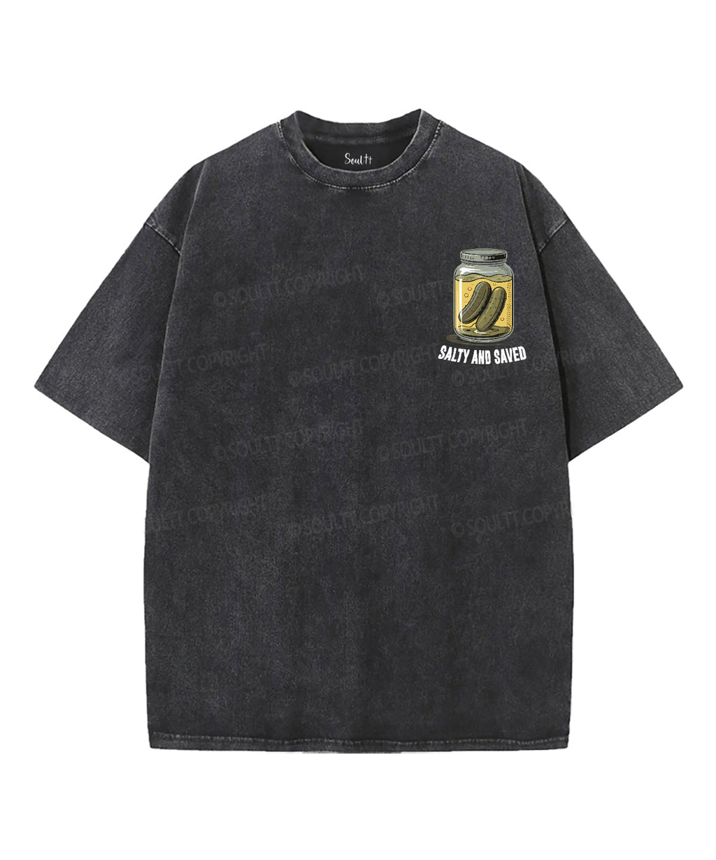Salty And Saved Double Sided Unisex Washed Christian T-shirt Style009 Hoodie, Sweatshirt | CiraTrend.com (Image 2)