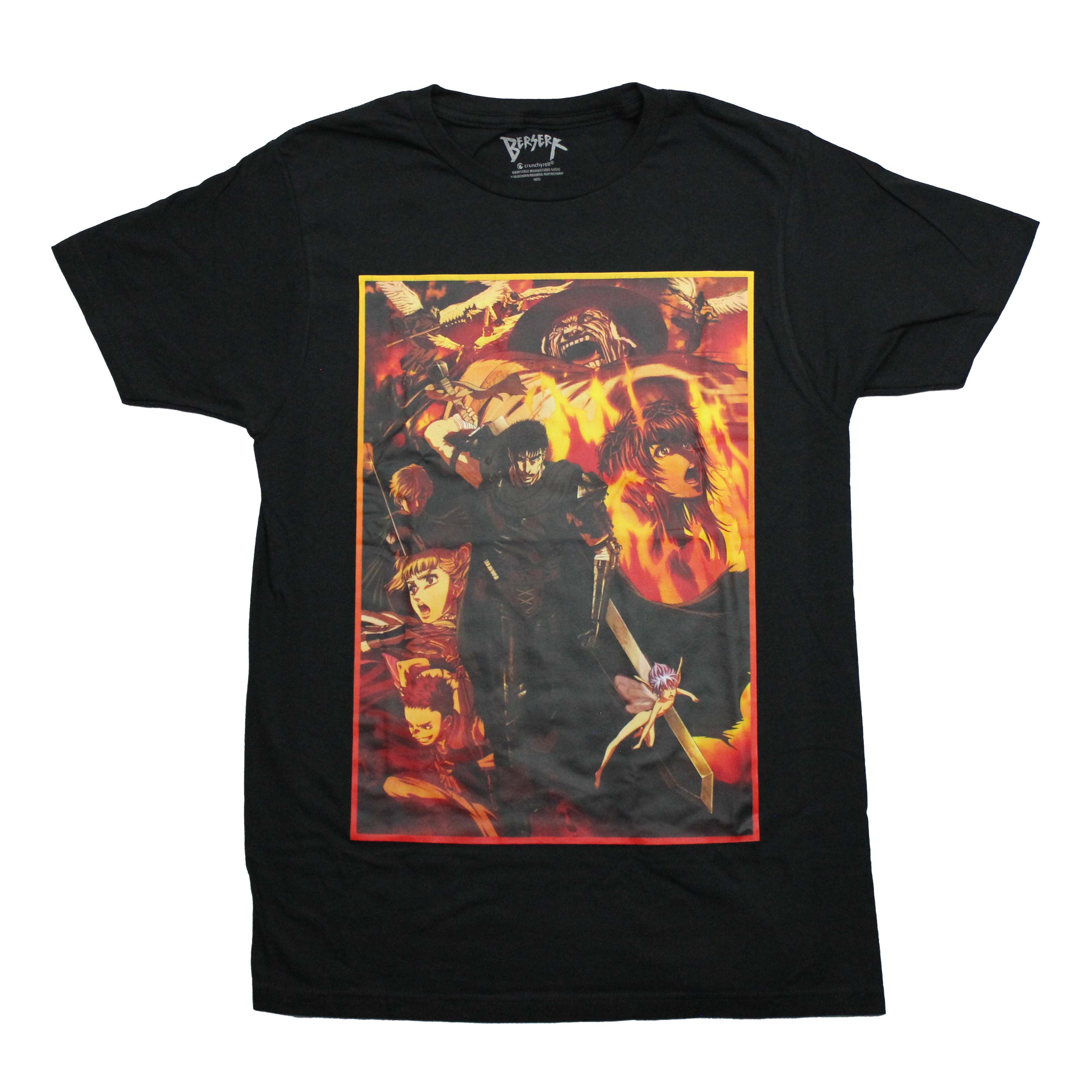 Berserk Mens T-Shirt - Golden Group Firery Key Art Hoodie, Sweatshirt | CiraTrend.com
