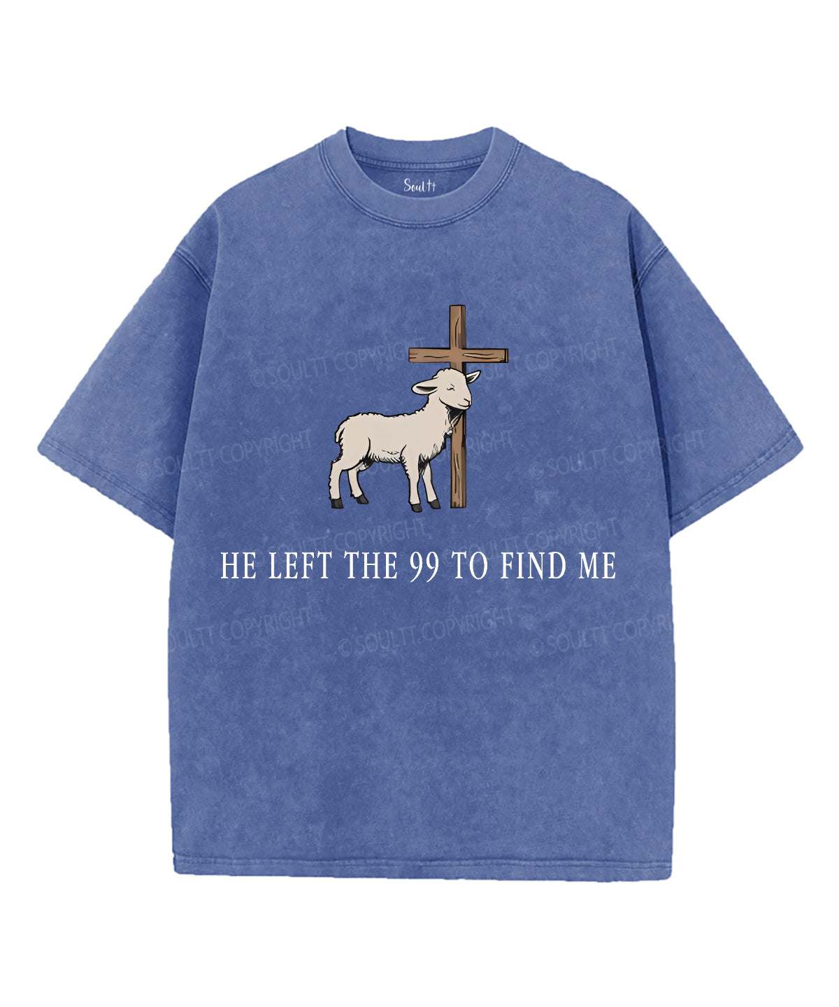 He Left the 99 to Find Me Unisex Washed Christian T-shirt Hoodie, Sweatshirt | CiraTrend.com (Image 4)