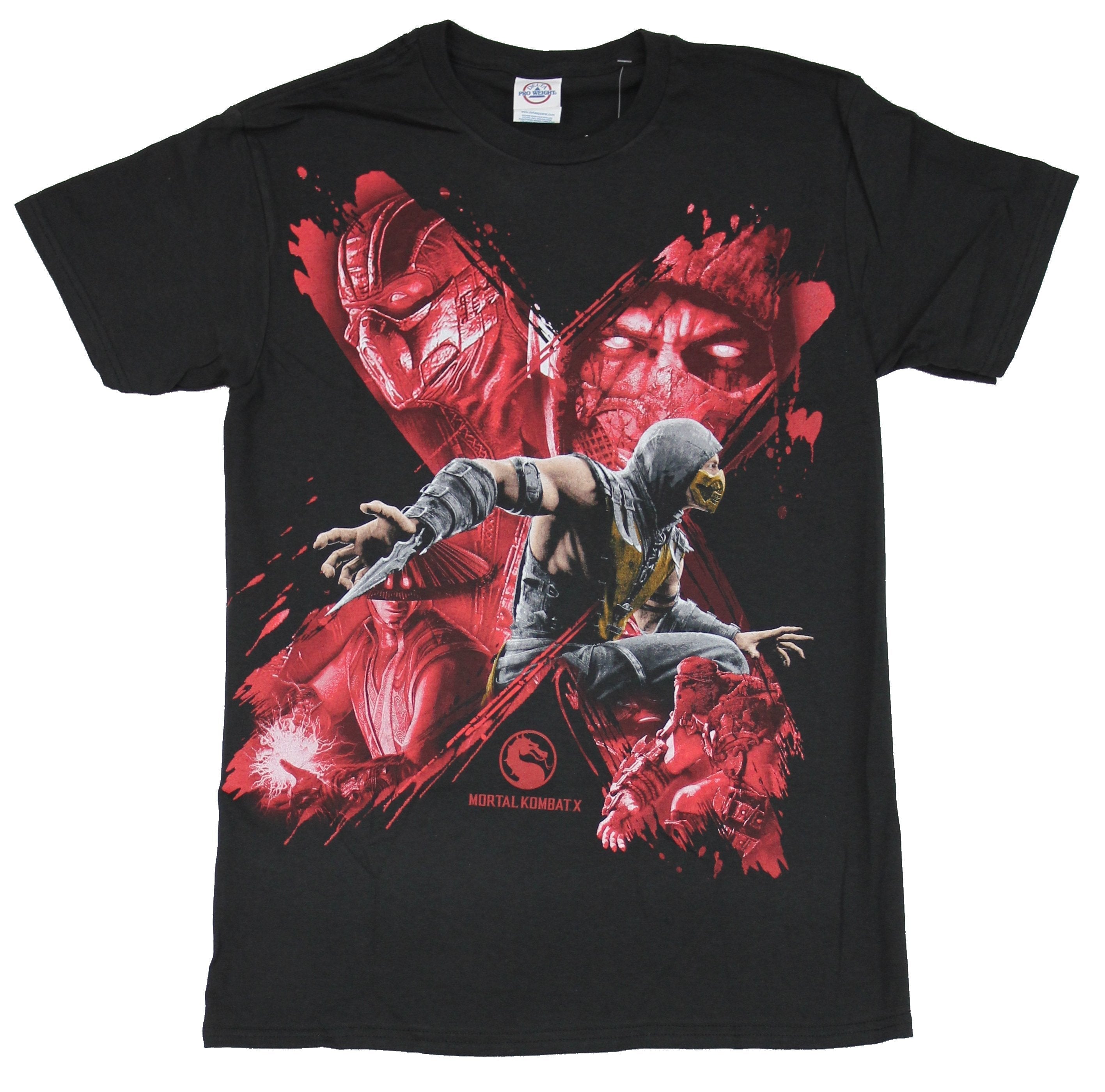 Mortal Kombat X Mens T-Shirt - Mortal Kombat X Scorpion Over Red Character X Hoodie, Sweatshirt | CiraTrend.com