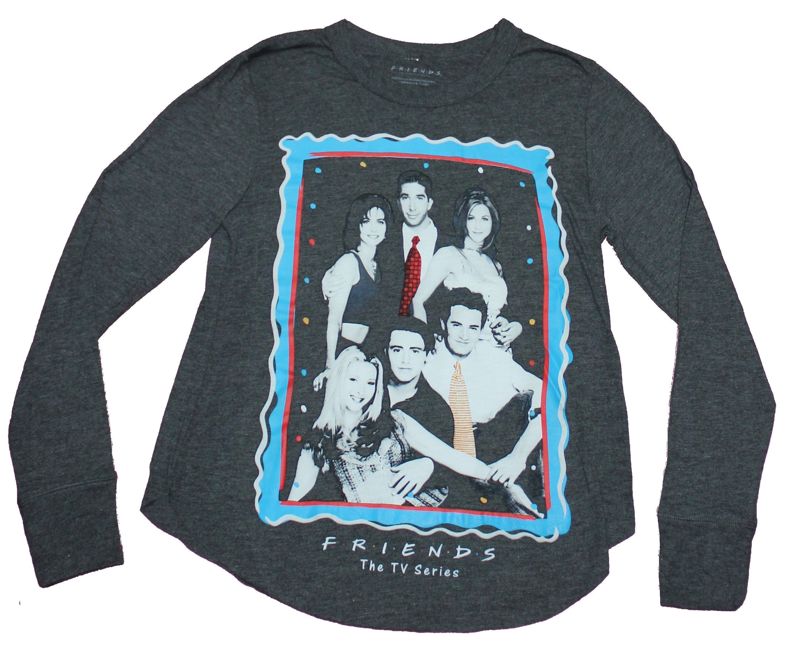 Friends Girls Juniors Long Sleeve Shirt - Blue Framed B & W Photo Image Hoodie, Sweatshirt | CiraTrend.com