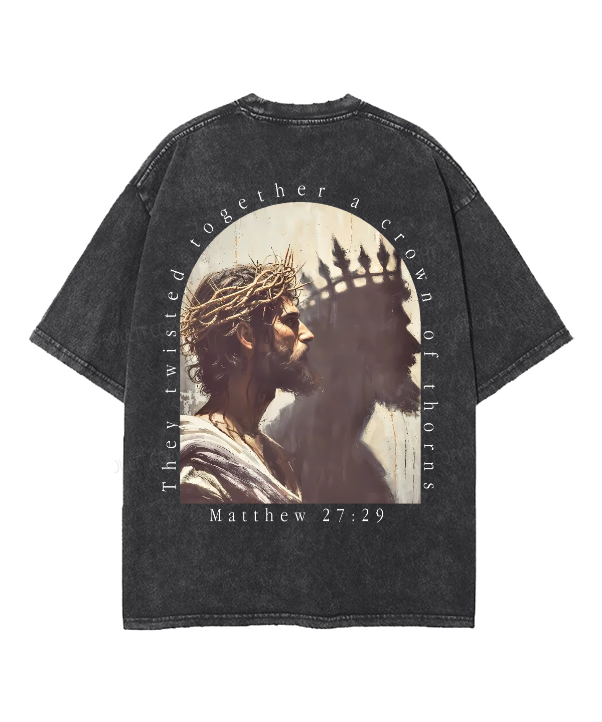 A Crown Of Thorns Double Sided Unisex Washed Christian T-shirt Hoodie, Sweatshirt | CiraTrend.com (Image 5)