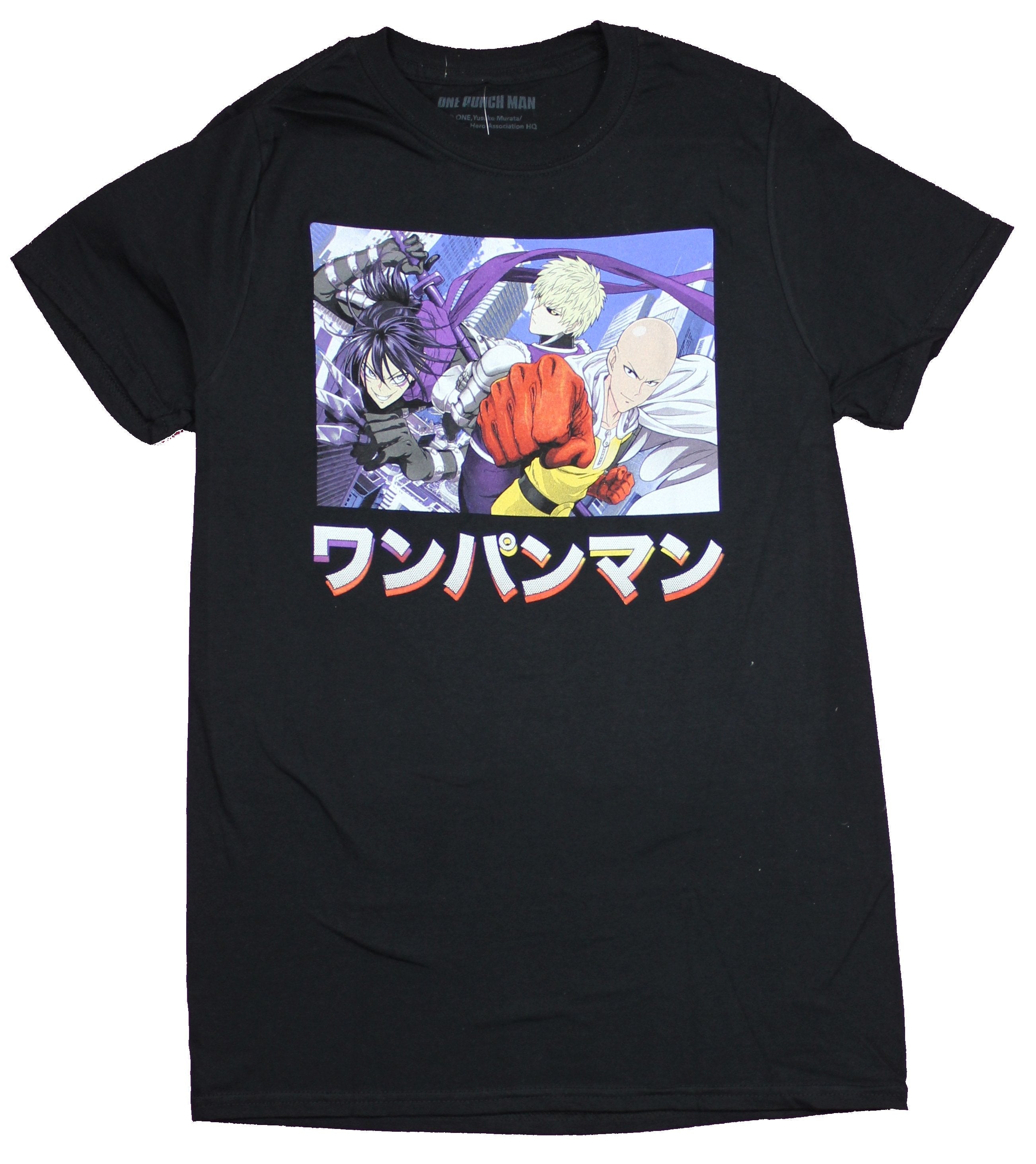 One Punch Man Mens T-Shirt - Character Group Box Over Kanji Hoodie, Sweatshirt | CiraTrend.com