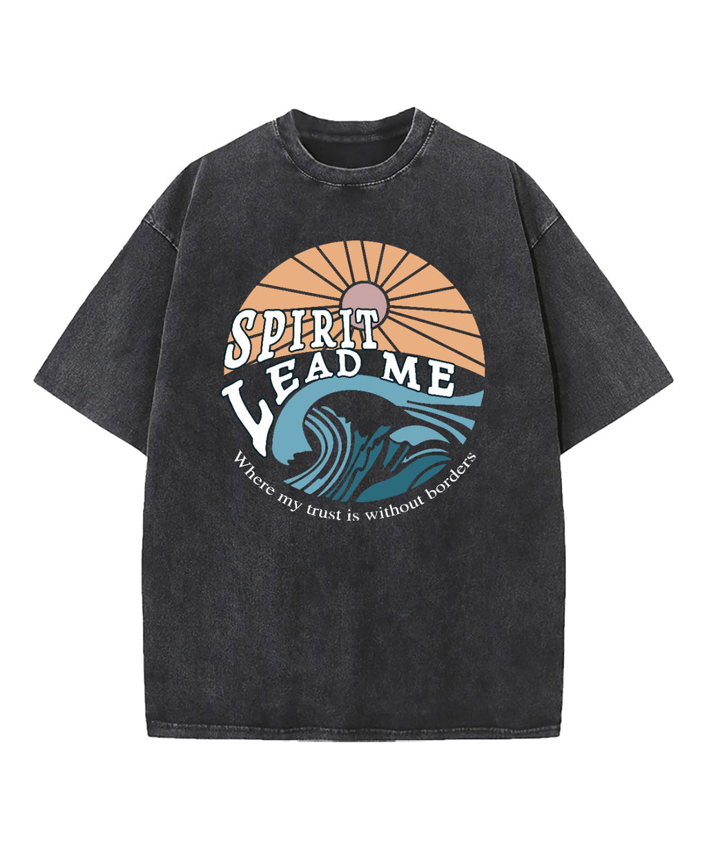 Spirit Lead Me Washed Christian T-shirt Hoodie, Sweatshirt | CiraTrend.com (Image 3)