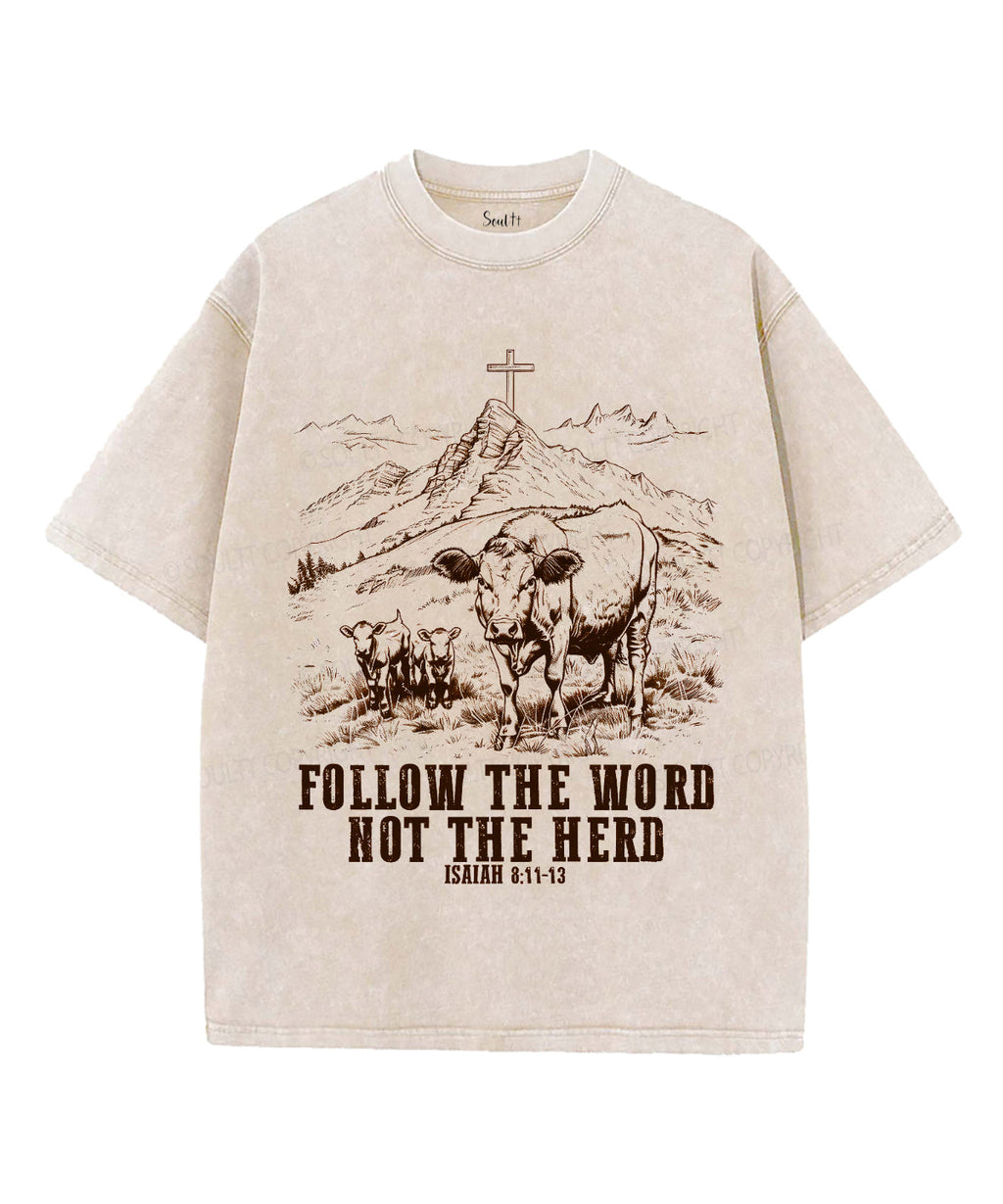 Follow the Word Unisex Washed Christian T-shirt Hoodie, Sweatshirt | CiraTrend.com (Image 1)