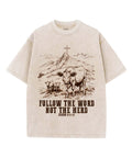 Follow the Word Unisex Washed Christian T-shirt Hoodie, Sweatshirt | CiraTrend.com (Image 1)