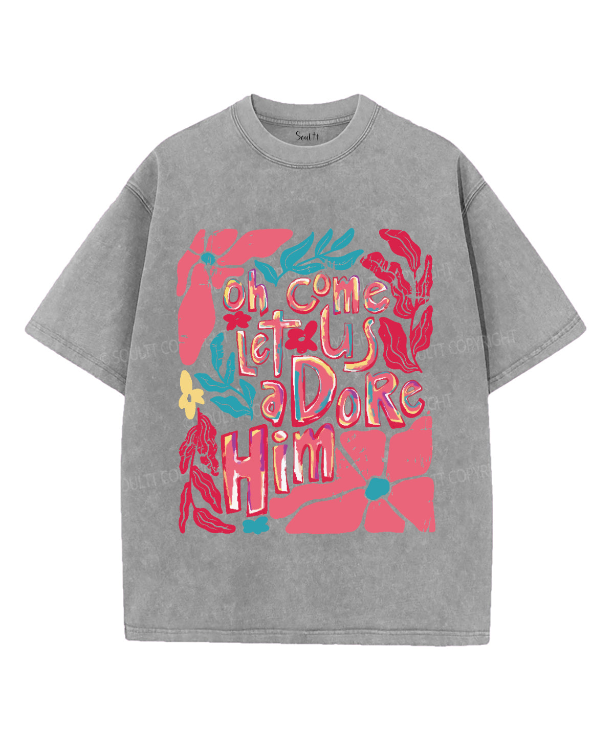 Oh Come Let Us Adore Him Washed Christian T-shirt Style004 Hoodie, Sweatshirt | CiraTrend.com (Image 4)