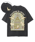 Freedom In Christ Double Sided Unisex Washed Christian T-shirt Style001 Hoodie, Sweatshirt | CiraTrend.com (Image 1)