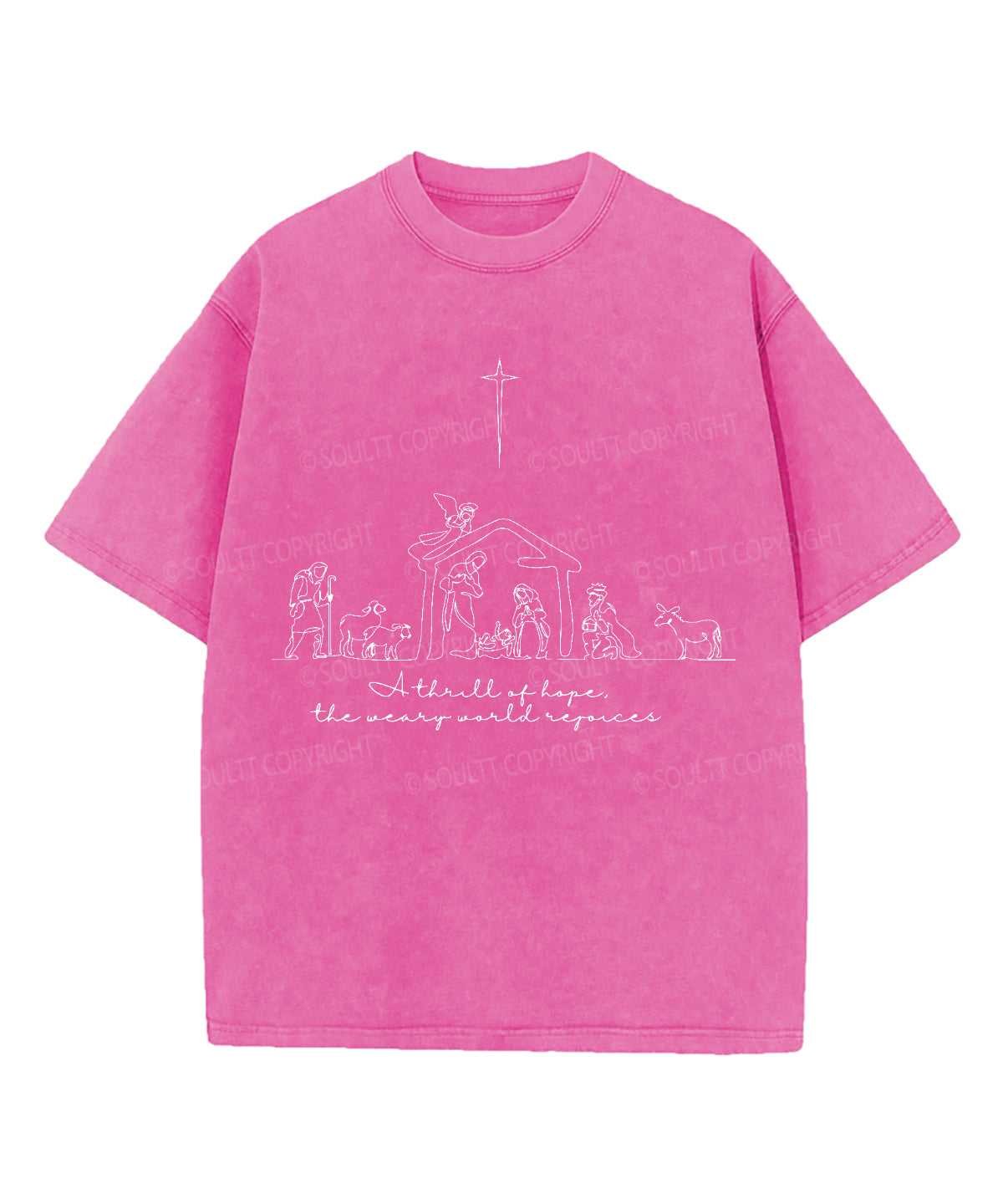 A Thrill Of Hope Washed Christian T-shirt Hoodie, Sweatshirt | CiraTrend.com (Image 3)