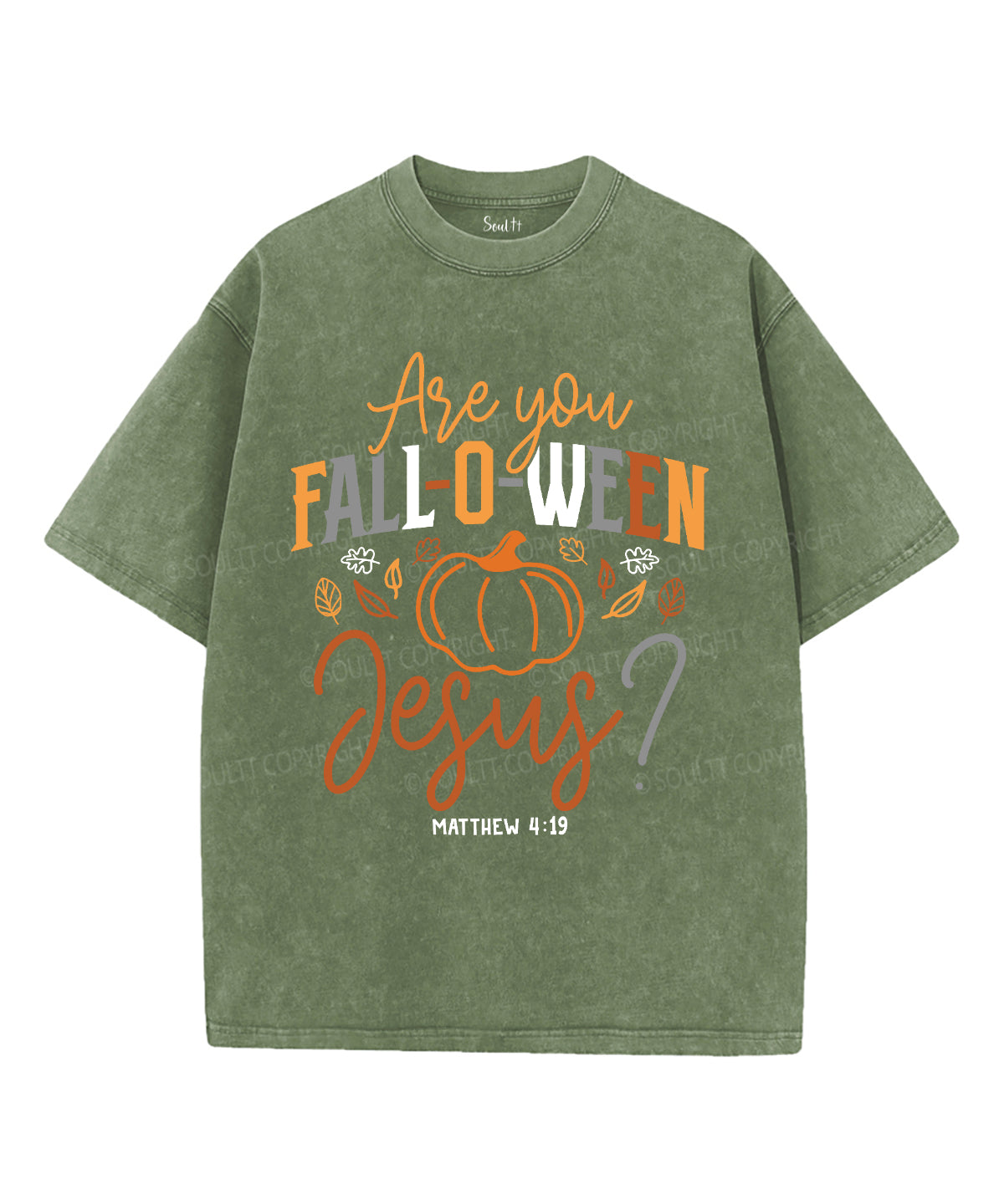 Are You Falloween Jesus Unisex Washed Christian T-shirt Hoodie, Sweatshirt | CiraTrend.com (Image 5)