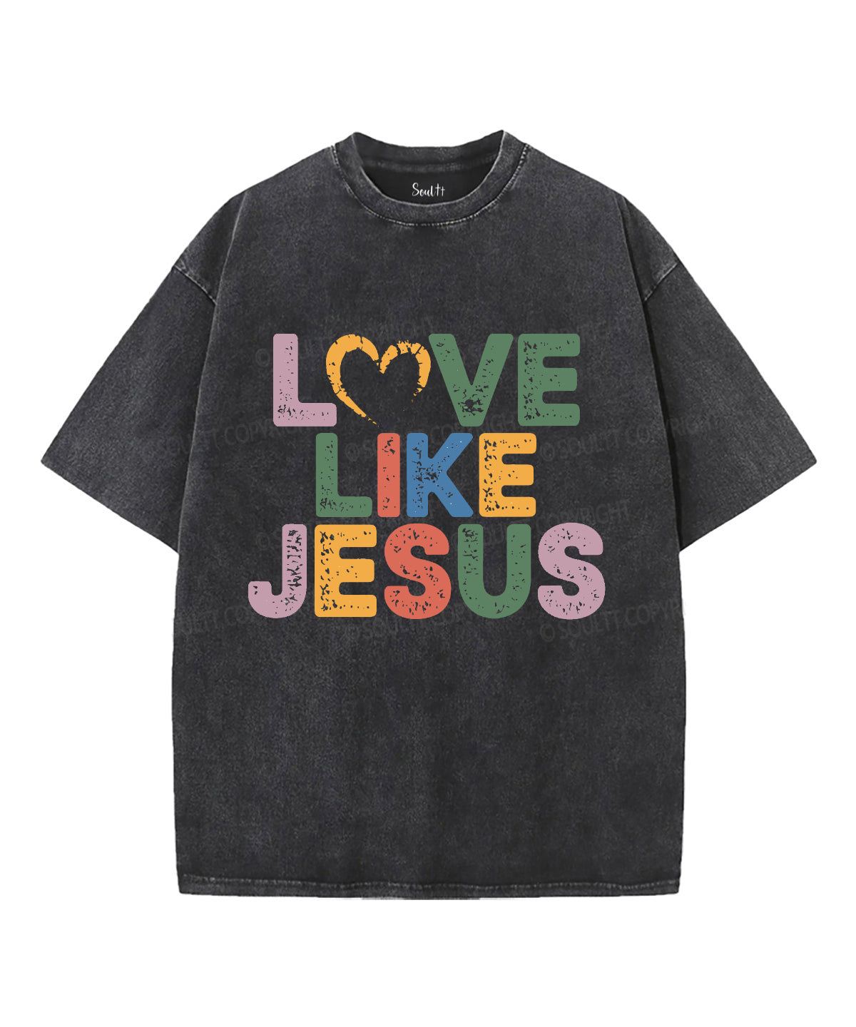 Love Like Jesus Unisex Washed Christian T-shirt Style006 Hoodie, Sweatshirt | CiraTrend.com (Image 1)