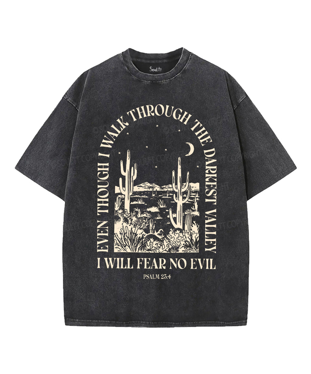 I Will Fear No Evil Washed Christian Style002 T-Shirts, Hoodie, Sweatshirt