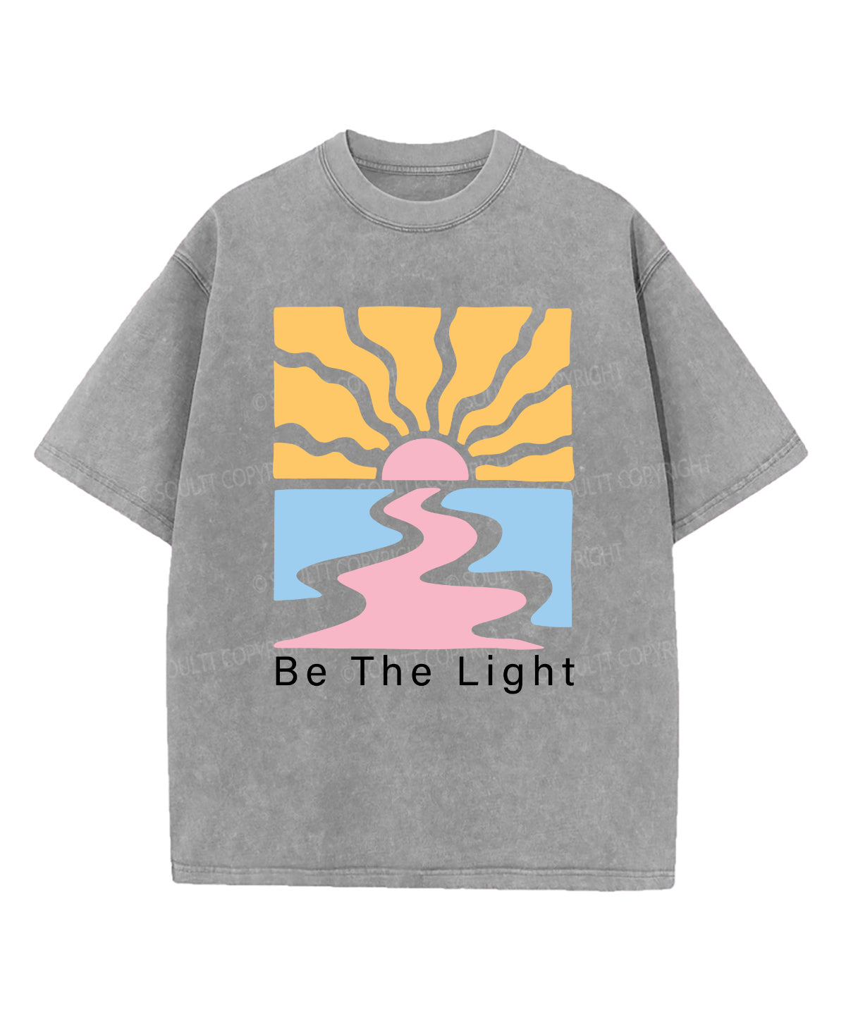 Be The Light Washed Christian T-shirt Style005 Hoodie, Sweatshirt | CiraTrend.com (Image 2)