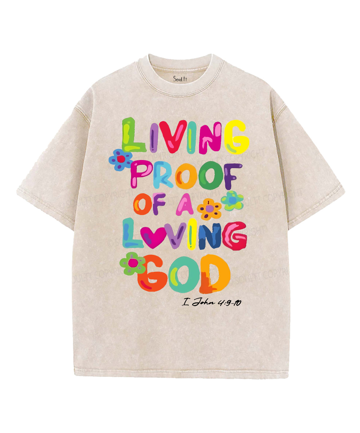Loving God Unisex Washed Christian T-shirt Hoodie, Sweatshirt | CiraTrend.com (Image 2)