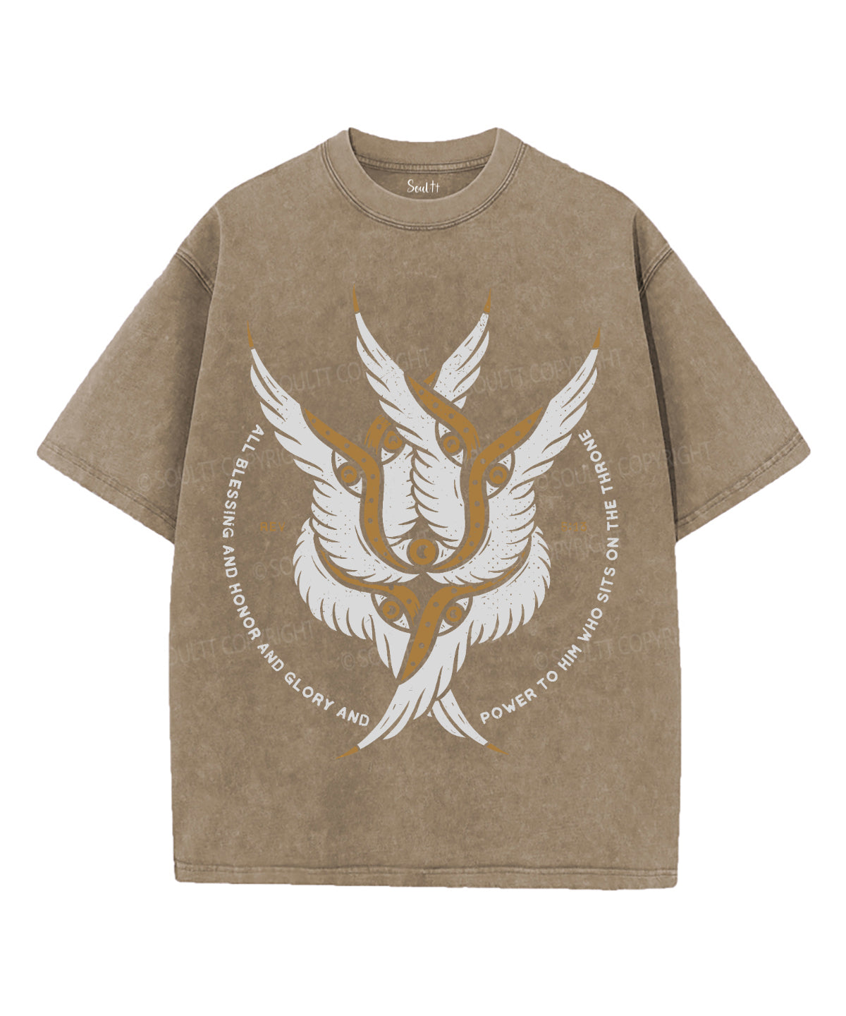 All Blessing And Honor And Glory And Power Unisex Washed Christian T-shirt Hoodie, Sweatshirt | CiraTrend.com (Image 5)