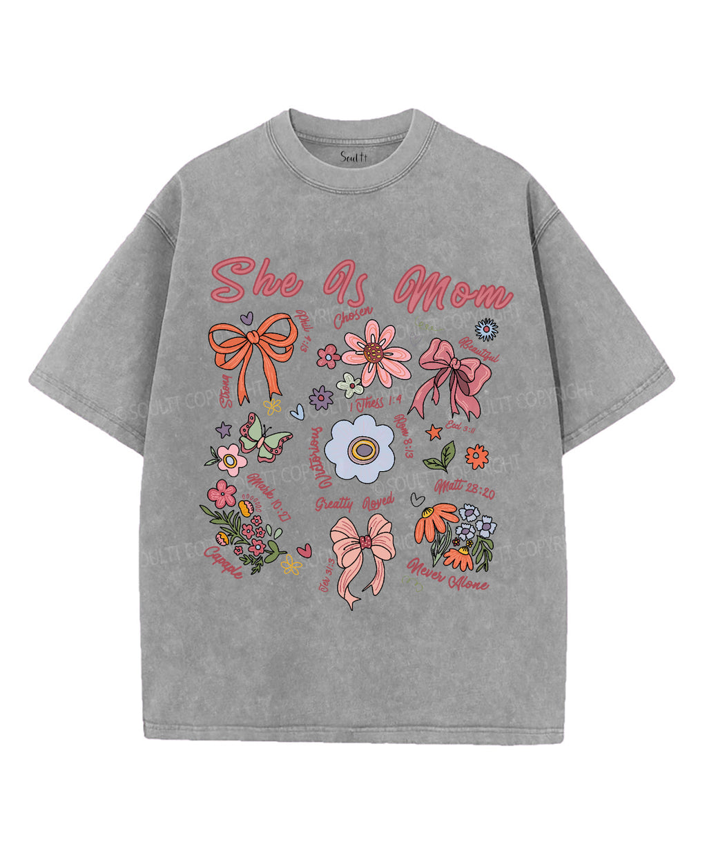 She Is Mom Unisex Washed Christian T-shirt Style001 Hoodie, Sweatshirt | CiraTrend.com (Image 3)