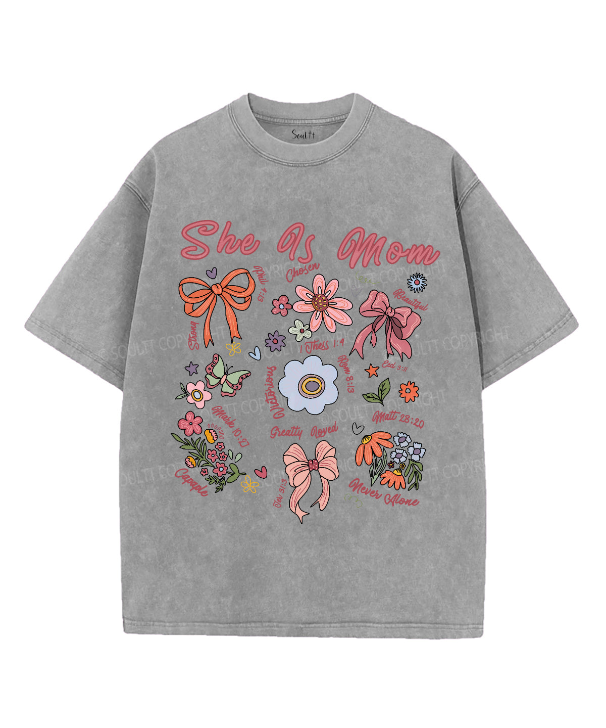 She Is Mom Unisex Washed Christian T-shirt Style001 Hoodie, Sweatshirt | CiraTrend.com (Image 3)