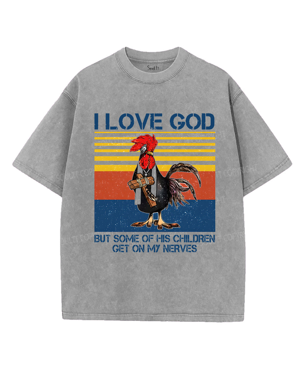 I Love God Unisex Washed Christian T-shirt Hoodie, Sweatshirt | CiraTrend.com (Image 2)