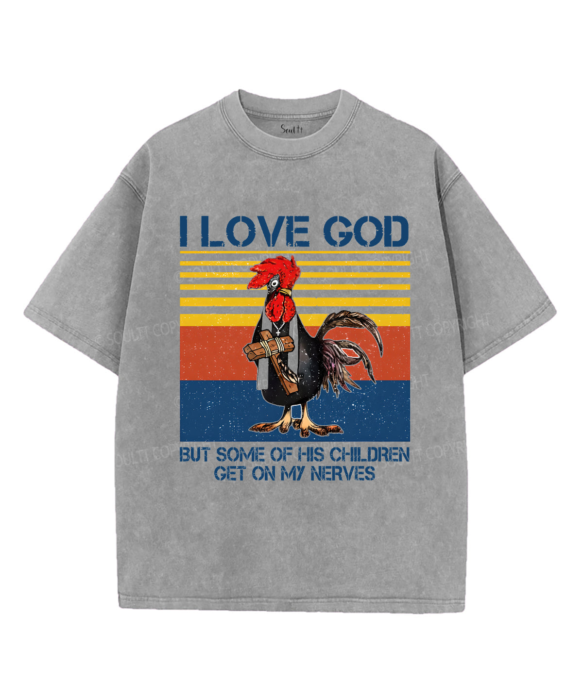 I Love God Unisex Washed Christian T-shirt Hoodie, Sweatshirt | CiraTrend.com (Image 2)