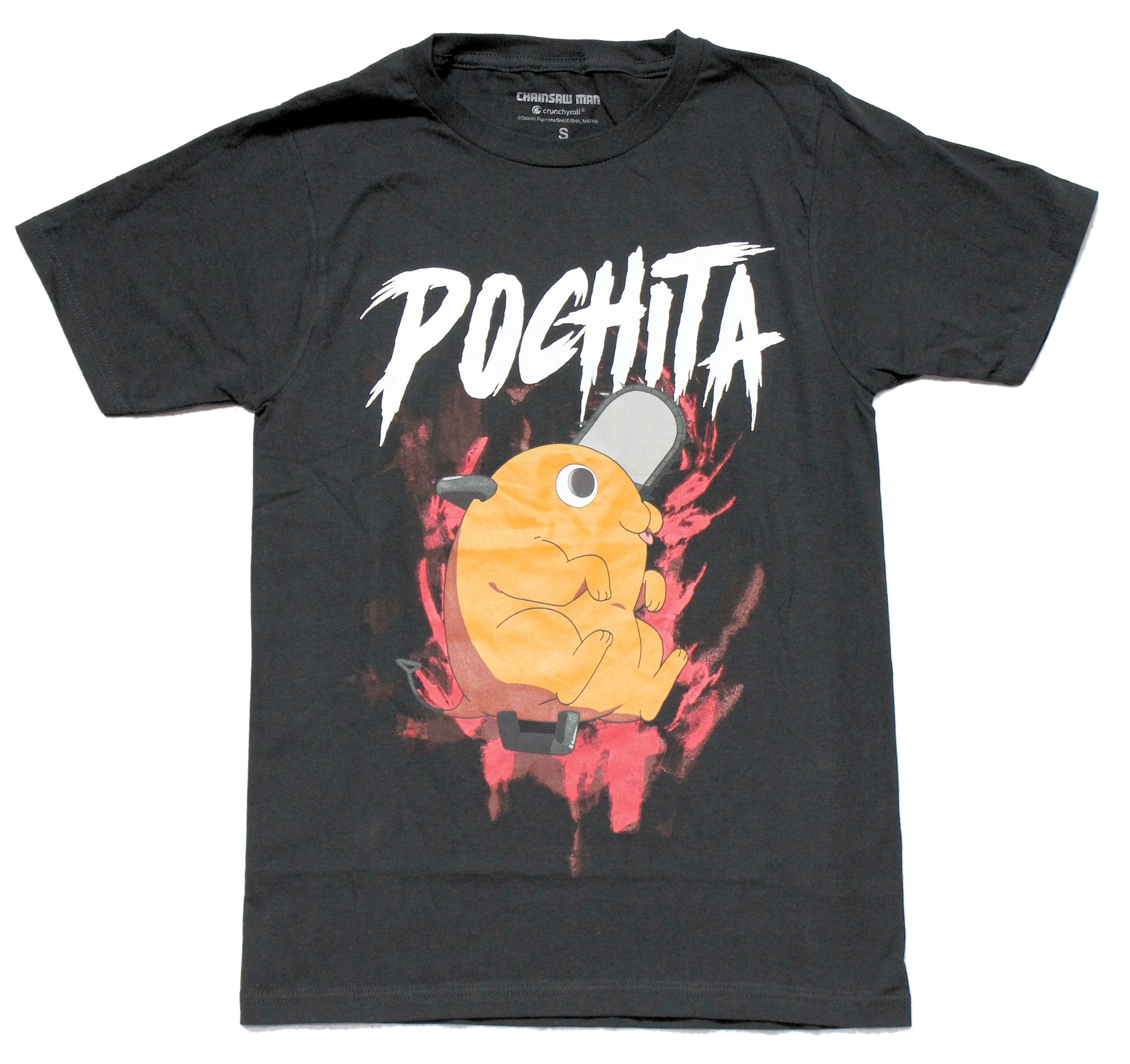 Chainsaw Man  Mens T-Shirt - Kawaii Pochita W/ Bloody Background Hoodie, Sweatshirt | CiraTrend.com