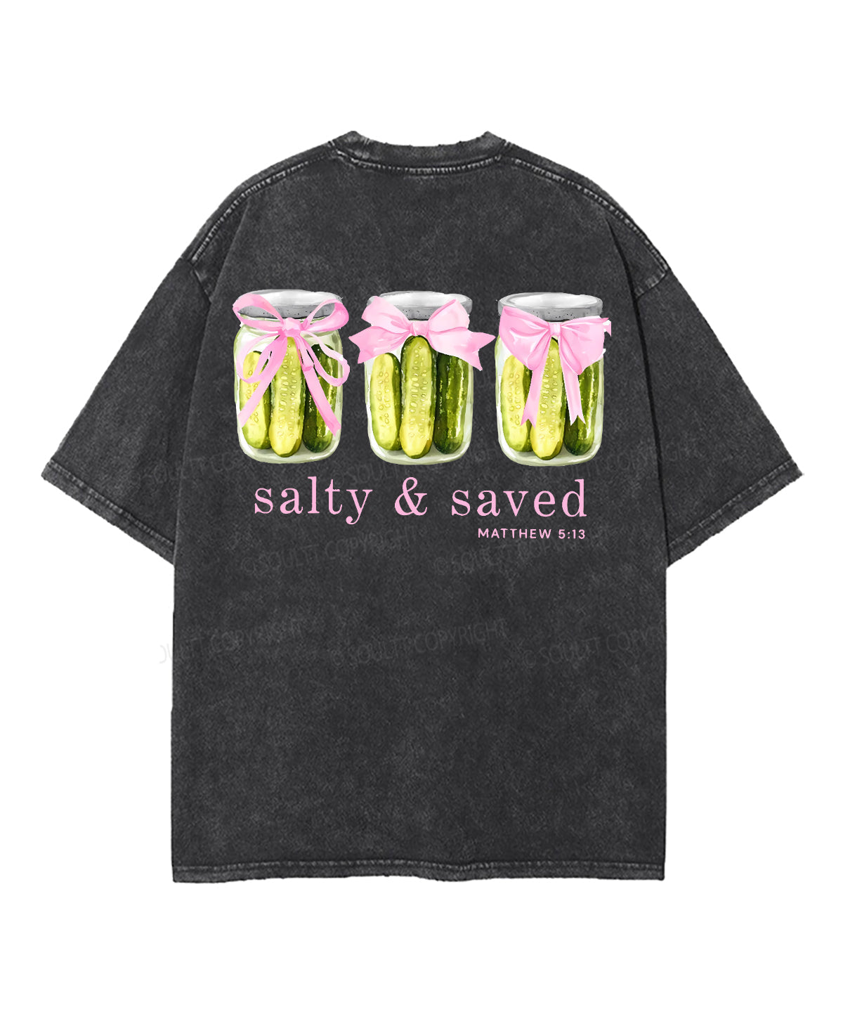 Salty Saved Double Sided Unisex Washed Christian T-shirt Hoodie, Sweatshirt | CiraTrend.com (Image 2)