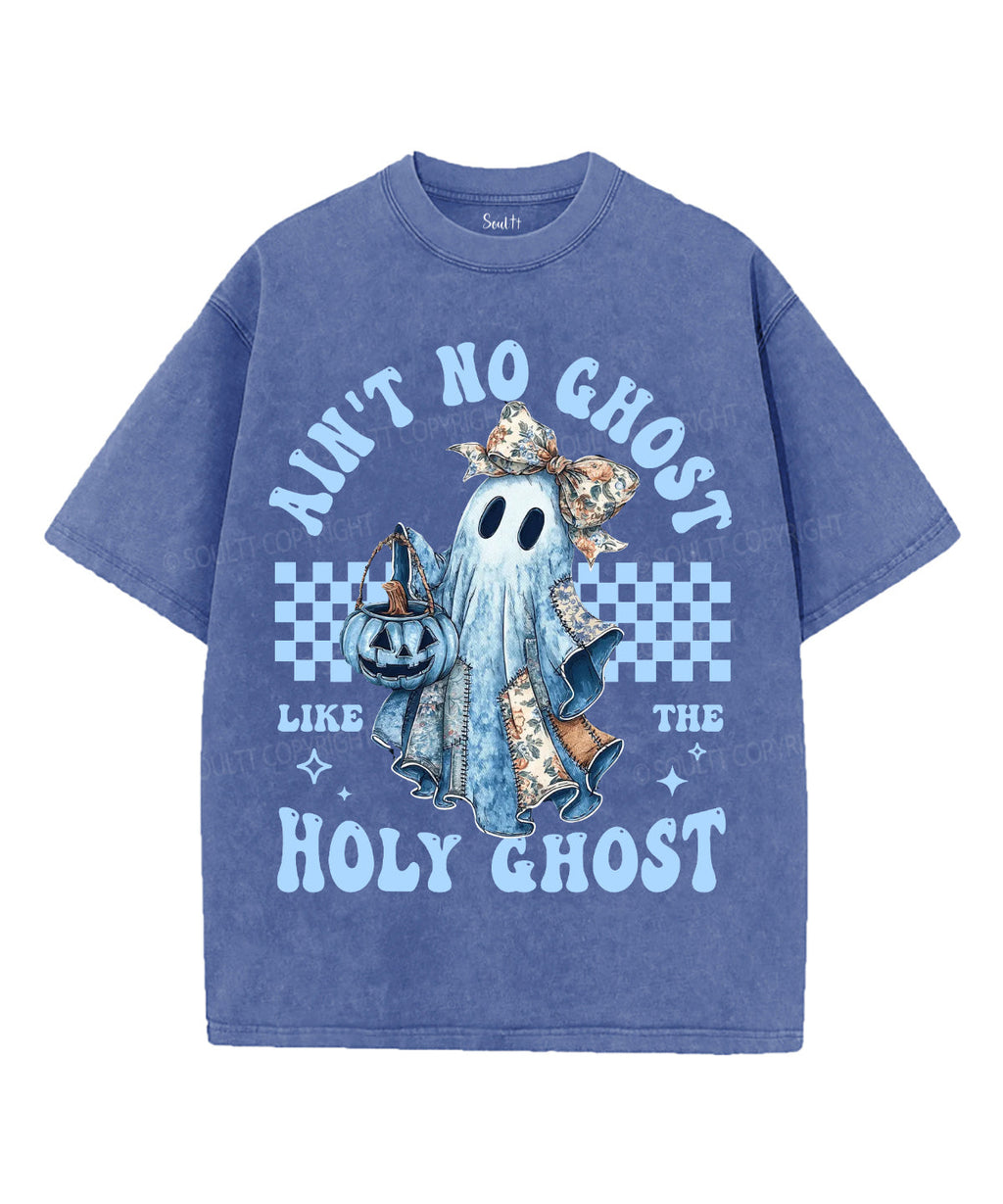 Halloween Holy Ghost Unisex Washed Christian T-shirt Hoodie, Sweatshirt | CiraTrend.com (Image 5)