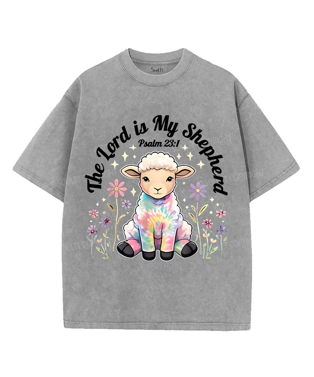 The Lord Is My Shepherd Unisex Washed Christian T-shirt Style004 Hoodie, Sweatshirt | CiraTrend.com (Image 3)