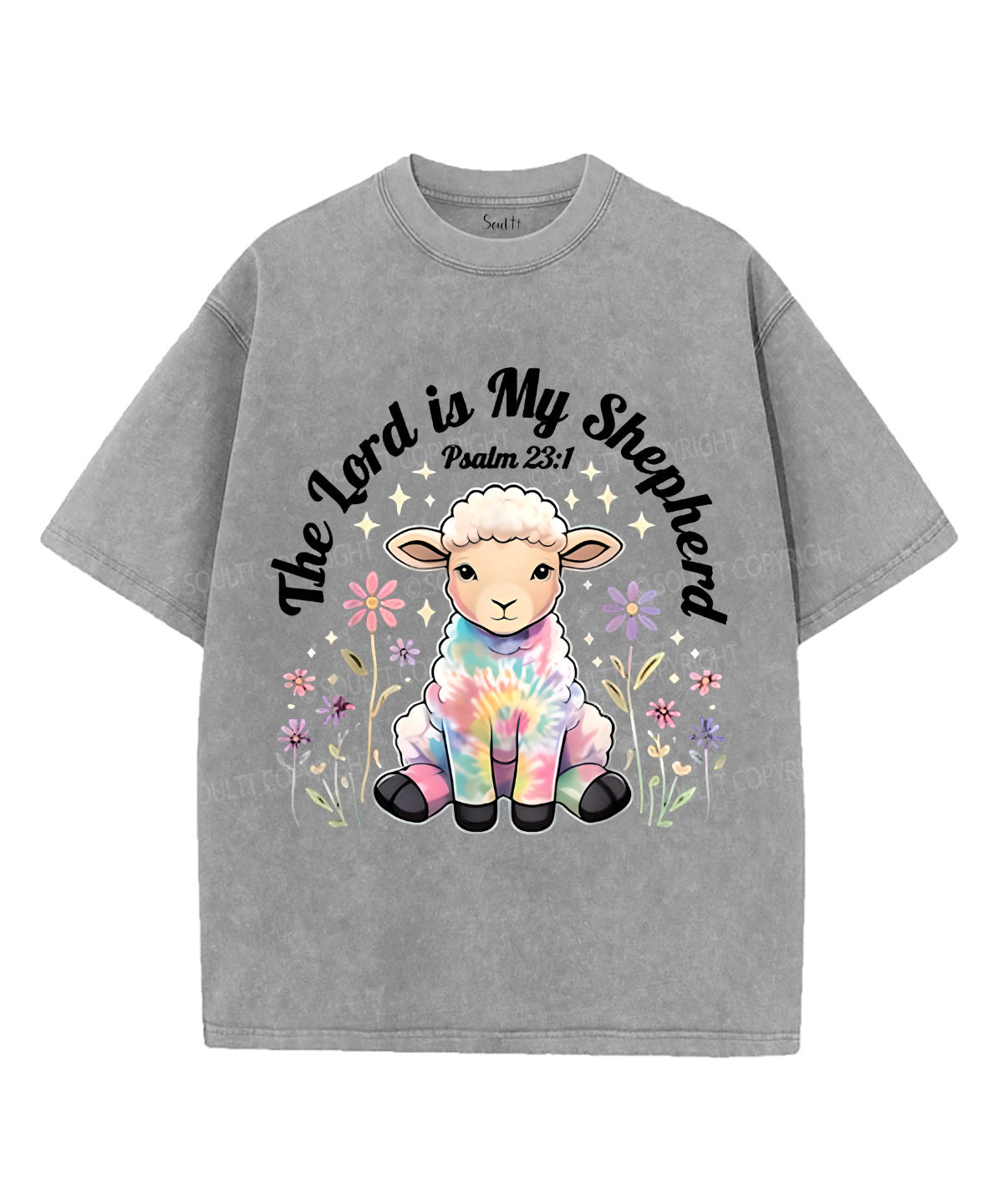 The Lord Is My Shepherd Unisex Washed Christian T-shirt Style004 Hoodie, Sweatshirt | CiraTrend.com (Image 3)