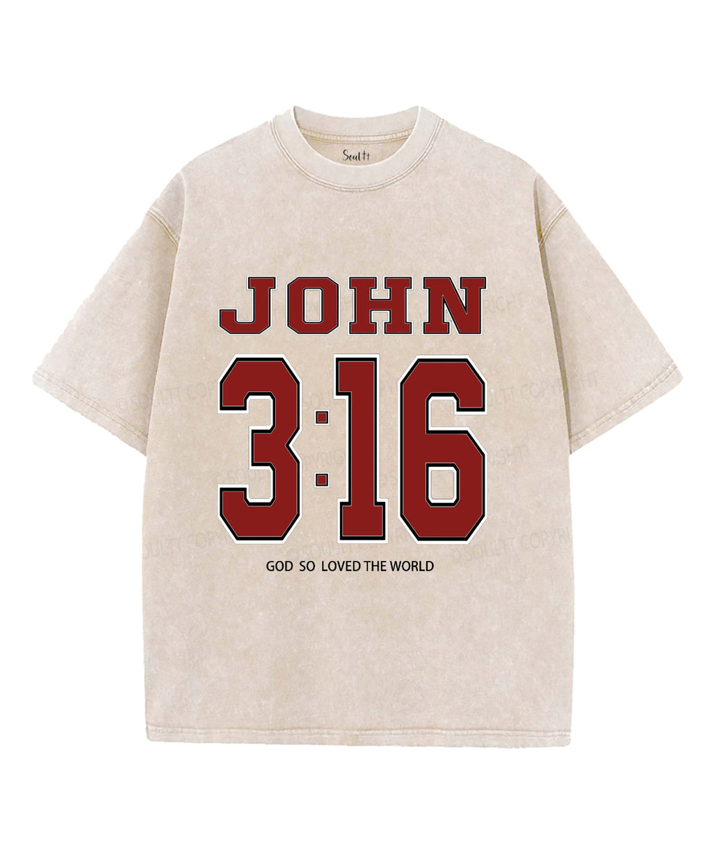God So Loved The World Unisex Washed Christian T-shirt Hoodie, Sweatshirt | CiraTrend.com (Image 4)