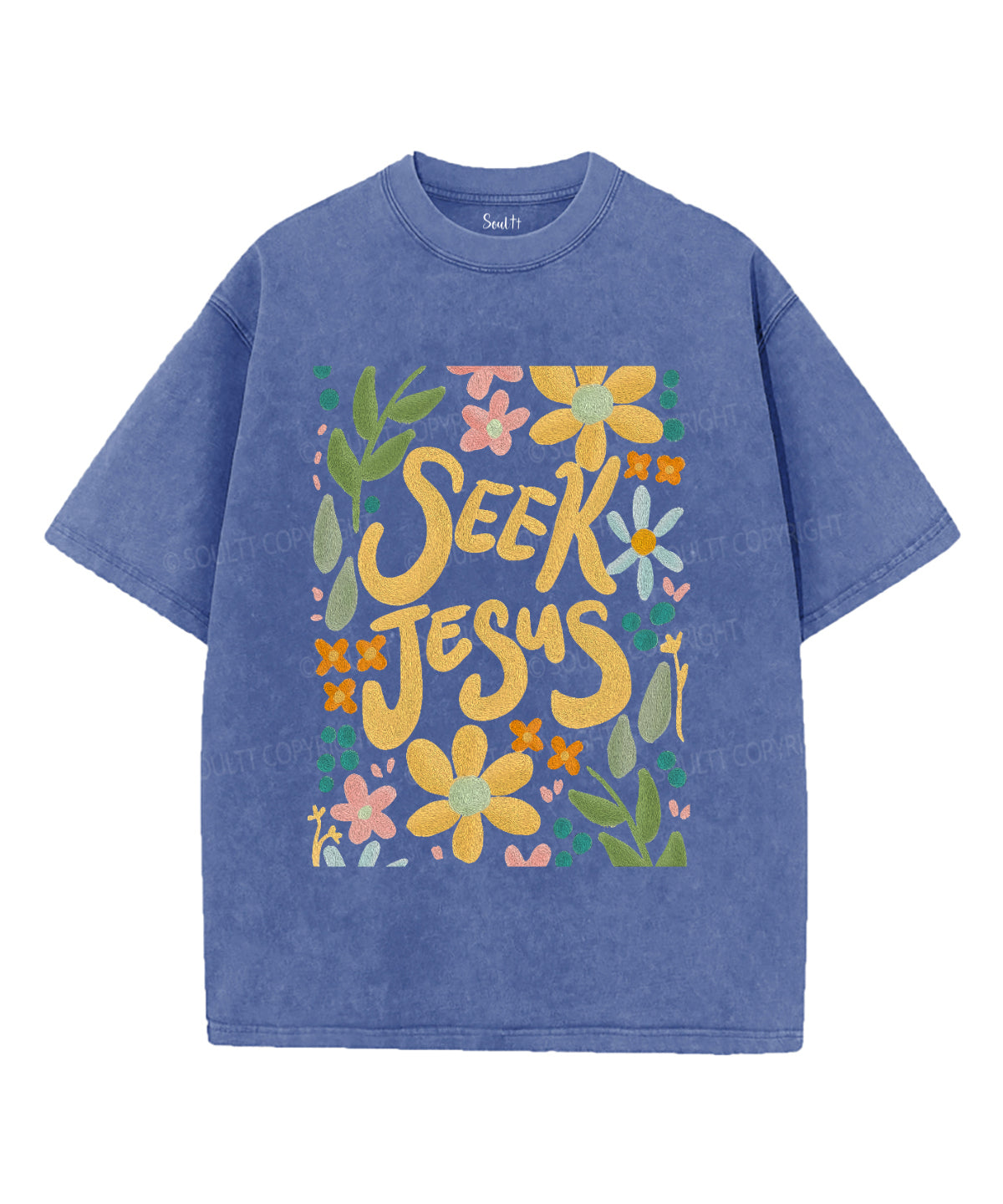 Seek Jesus Unisex Washed Christian T-shirt Hoodie, Sweatshirt | CiraTrend.com (Image 3)
