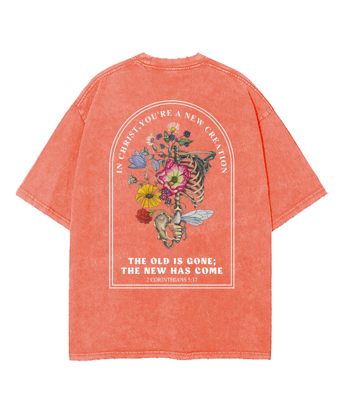 The Old Is Gone Double Sided Halloween Washed Christian T-shirt Hoodie, Sweatshirt | CiraTrend.com (Image 3)