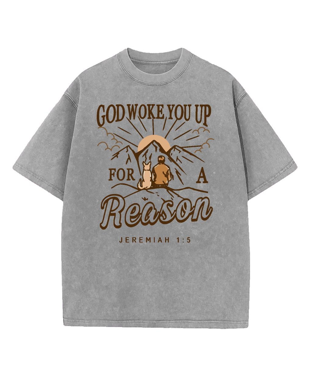 God Woke You Up Washed Christian T-Shirts, Hoodie, Sweatshirt