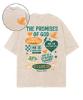 The Promises Of God Double Sided Unisex Washed Christian T-shirt Hoodie, Sweatshirt | CiraTrend.com (Image 1)