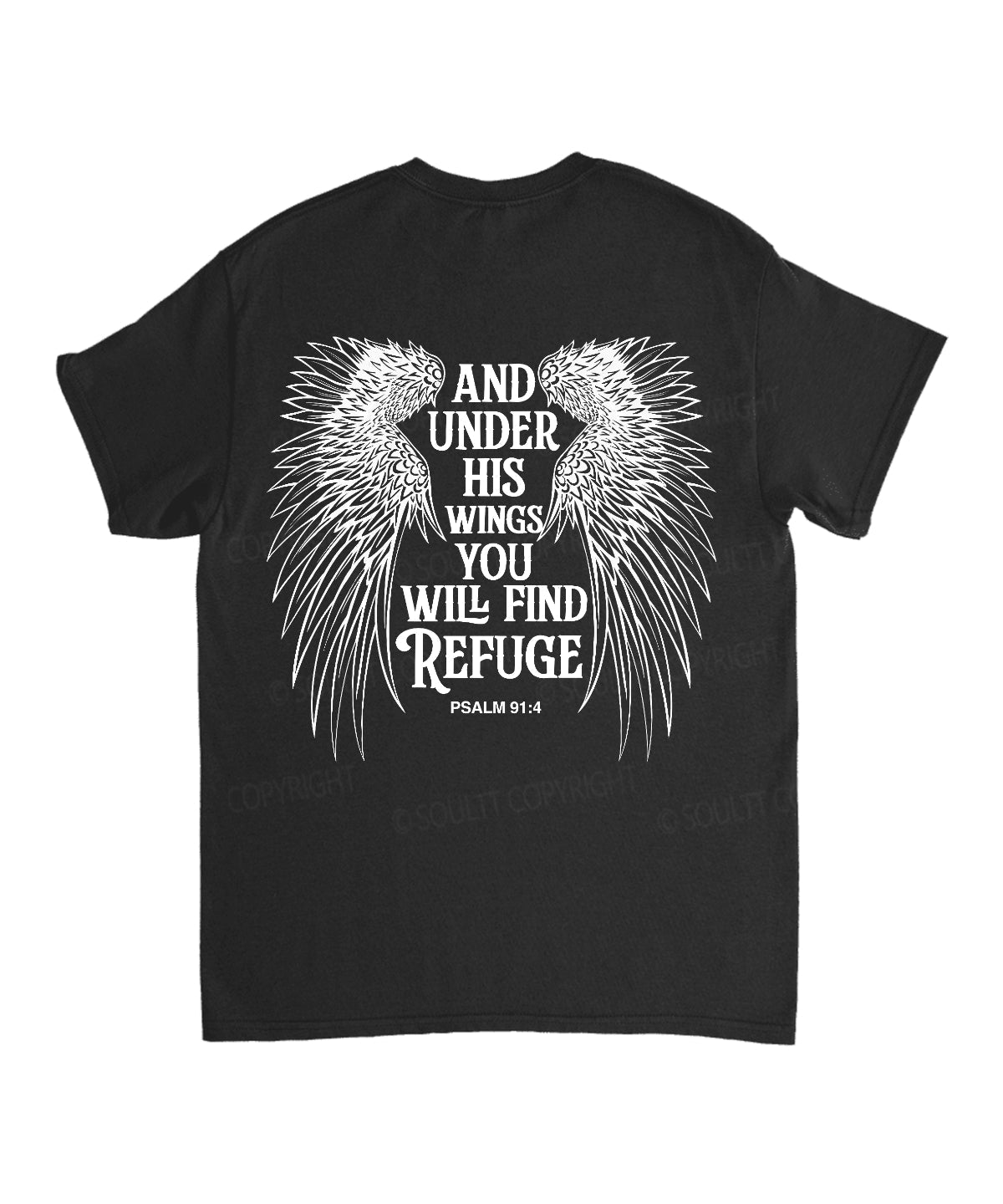 Under His Wings Double Sided Unisex Cotton Christian T-Shirt Hoodie, Sweatshirt | CiraTrend.com (Image 5)