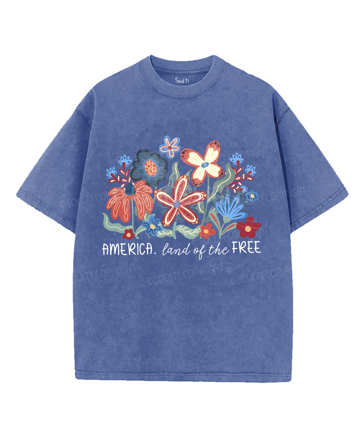 Land Of The Free Unisex Washed Christian T-shirt Style004 Hoodie, Sweatshirt | CiraTrend.com (Image 3)